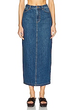 Posse Harvey Maxi Skirt in Denim, view 1, click to view large image.