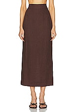 Posse Emma Pencil Skirt in Chocolate, view 1, click to view large image.