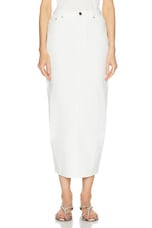 Posse Denim Harvey Skirt in Vintage White, view 1, click to view large image.