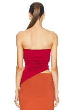Posse Mason Strapless Top in Crimson, view 4, click to view large image.