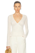 Posse Romy Wrap Top in Cream, view 1, click to view large image.