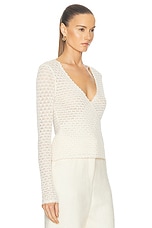 Posse Romy Wrap Top in Cream, view 2, click to view large image.