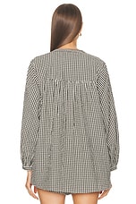 Posse Mira Shirt in Gingham Black & Cream, view 3, click to view large image.