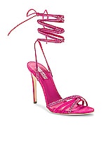 Paris Texas Holly Nicole Lace Up Sandal in Pink Ruby, view 2, click to view large image.