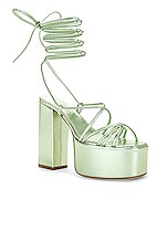 Paris Texas Malena Platform Sandal in Spring Green, view 2, click to view large image.