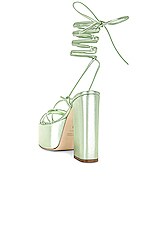 Paris Texas Malena Platform Sandal in Spring Green, view 3, click to view large image.