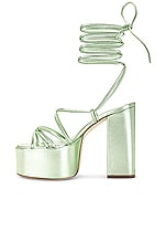 Paris Texas Malena Platform Sandal in Spring Green, view 5, click to view large image.