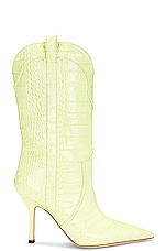 Paris Texas Paloma Mid Calf Boot in Lime, view 1, click to view large image.