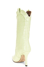 Paris Texas Paloma Mid Calf Boot in Lime, view 3, click to view large image.