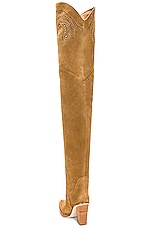 Paris Texas Holly Dakota Over the Knee Boot in Caramel, view 3, click to view large image.