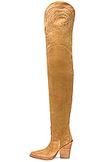 Paris Texas Holly Dakota Over the Knee Boot in Caramel, view 5, click to view large image.