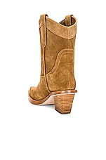 Paris Texas Dakota Ankle Boot Heel 60 in Caramel, view 3, click to view large image.