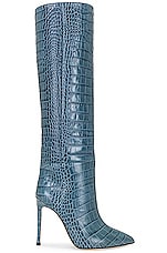 Paris Texas Stiletto Boot in Denim, view 1, click to view large image.
