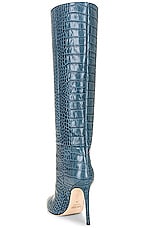 Paris Texas Stiletto Boot in Denim, view 3, click to view large image.