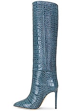 Paris Texas Stiletto Boot in Denim, view 5, click to view large image.