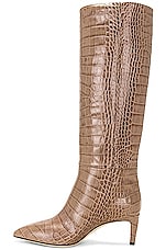 Paris Texas Stiletto Boot 60 in Taupe, view 5, click to view large image.