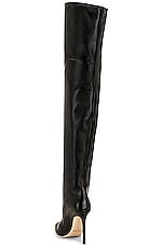 Paris Texas Stiletto Over The Knee Boot in Black, view 3, click to view large image.