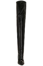 Paris Texas Stiletto Over The Knee Boot in Black, view 4, click to view large image.