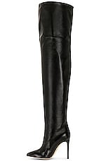 Paris Texas Stiletto Over The Knee Boot in Black, view 5, click to view large image.