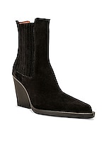 Paris Texas Dallas Ankle Boot in Black, view 2, click to view large image.