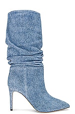 Paris Texas Slouchy Boot 85 in Medium Wash, view 1, click to view large image.