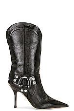 Paris Texas June Midcalf Boot in Black, view 1, click to view large image.