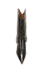Paris Texas June Midcalf Boot in Black, view 4, click to view large image.