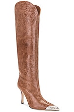 Paris Texas Nadia Embellished Toe Boot in Bruciato, view 2, click to view large image.