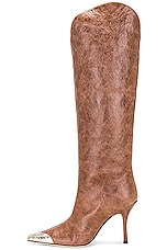 Paris Texas Nadia Embellished Toe Boot in Bruciato, view 5, click to view large image.