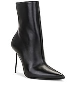 Paris Texas Lidia Ankle Boot Heel 105 in Black, view 2, click to view large image.