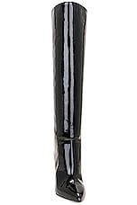 Paris Texas Stiletto Boot Heel 105 in Black, view 4, click to view large image.