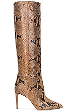 Paris Texas Stiletto Boot Heel 85 in Caramel, view 1, click to view large image.