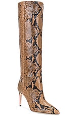 Paris Texas Stiletto Boot Heel 85 in Caramel, view 2, click to view large image.