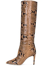 Paris Texas Stiletto Boot Heel 85 in Caramel, view 5, click to view large image.