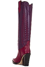 Paris Texas El Dorado Embroidered Boot Heel 100 in Berry, view 3, click to view large image.