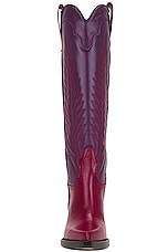 Paris Texas El Dorado Embroidered Boot Heel 100 in Berry, view 4, click to view large image.
