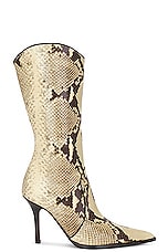 Paris Texas Ashley Midcalf 95 Boot in Pale Yellow, view 1, click to view large image.