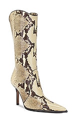 Paris Texas Ashley Midcalf 95 Boot in Pale Yellow, view 2, click to view large image.