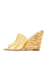 Paris Texas Deia 100 Mule Heel in Gold & Natural, view 5, click to view large image.