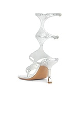 Paris Texas Uma 75 Sandal Heel in Silver, view 3, click to view large image.