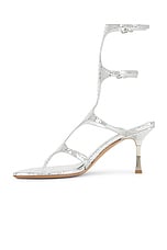 Paris Texas Uma 75 Sandal Heel in Silver, view 5, click to view large image.