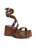 Paris Texas Vicky 80 Sandal Heel in Brown, view 2, click to view large image.