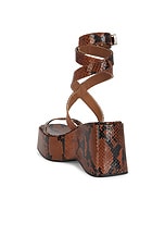 Paris Texas Vicky 80 Sandal Heel in Brown, view 3, click to view large image.