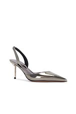 Paris Texas Lidia Slingback Heel 75 in Gunmetal, view 2, click to view large image.