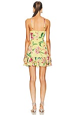PatBO Laelia Cross-front Mini Dress in Canary, view 3, click to view large image.