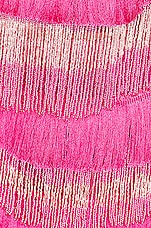 PatBO Halterneck Maxi Dress with Beaded Fringe in Fuchsia, view 4, click to view large image.