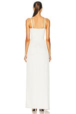 PatBO Draped Maxi Dress in Ivory, view 4, click to view large image.