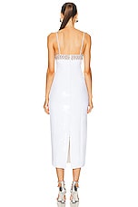 PatBO Hand Beaded Sequin Midi Dress in White, view 3, click to view large image.