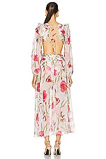 PatBO Viera Cut-Out Maxi Dress in White, view 3, click to view large image.