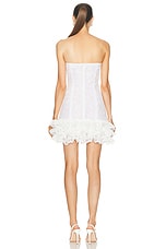 PatBO Strapless Lace Mini Dress in White, view 3, click to view large image.